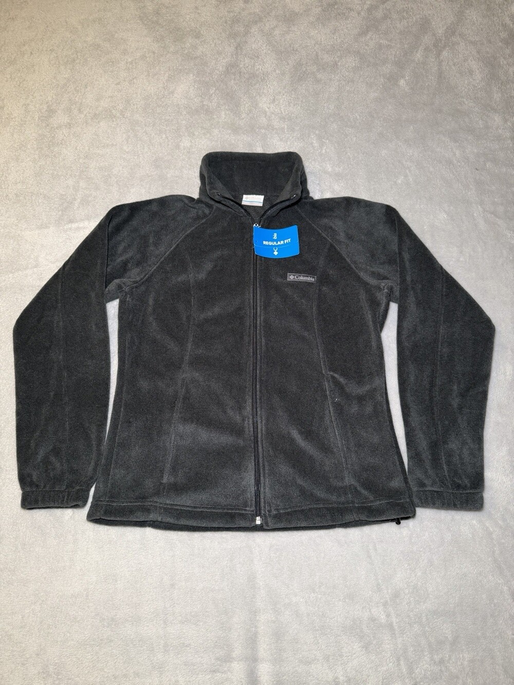 Columbia Benton Springs Fleece Jacket Womens Medium NWT Long Sleeve Full Zip Gry